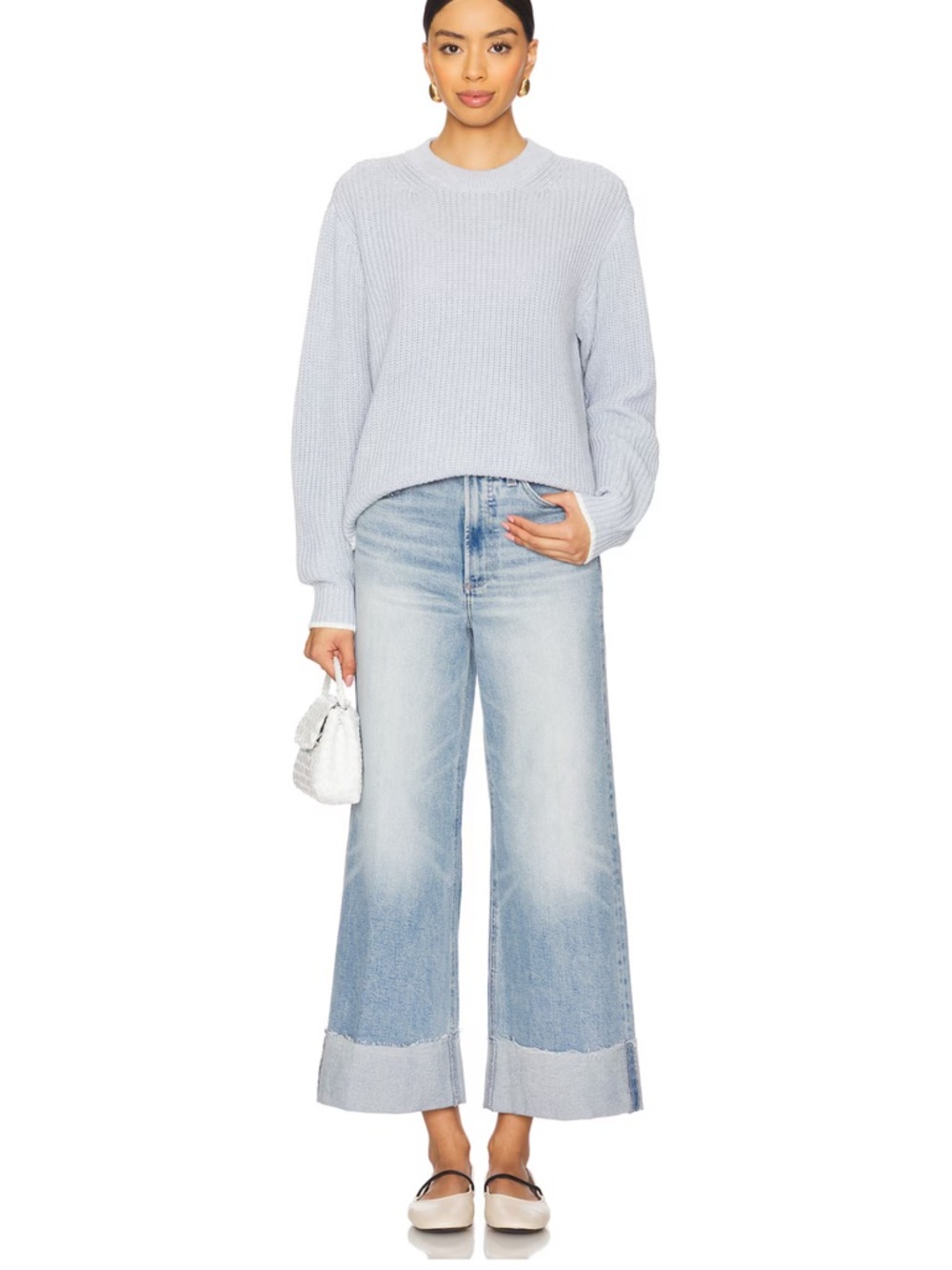 Pistola Lana Crop Wide Leg Jeans in Snowcat  - OBO - Picture 5 of 10